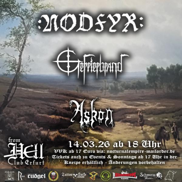 14.03.2026: Nodfyr, Gefrierbrand, Askon im From Hell in Erfurt